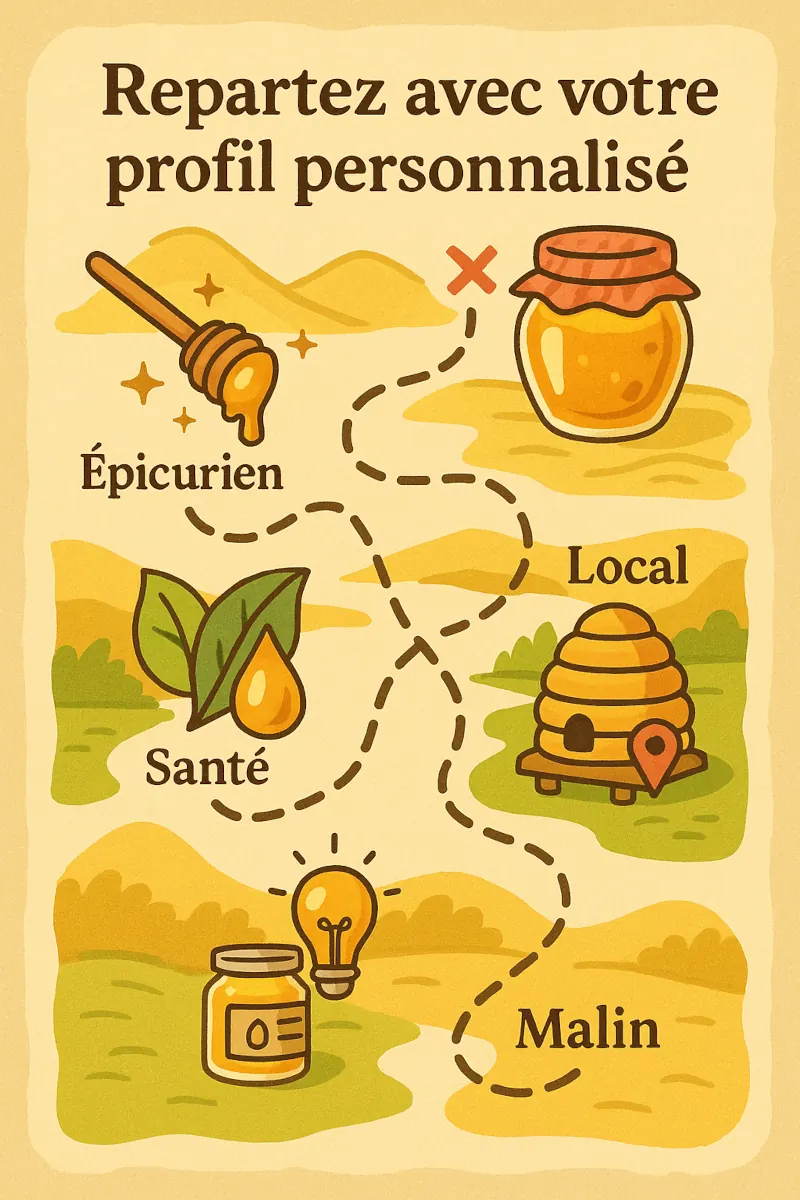 Carte découverte du profile amateur de miel