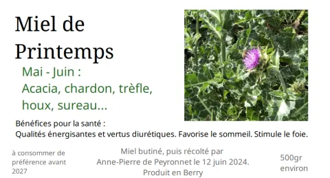 Miel de printemps - mai 2024