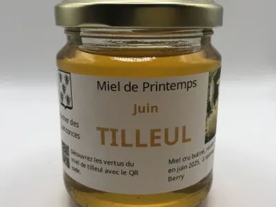 Miel de Tilleul - pot de 250gr - 2025 - avec étiquette
